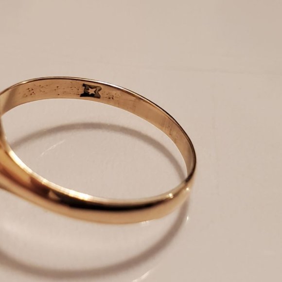 Antique 14K Sapphire and Diamond Ring - Picture 12 of 14